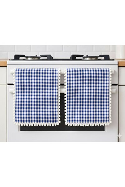 senmasy Oven Cover Set of 2 - White Decorative Kitchen Cover with Pompom Edge...