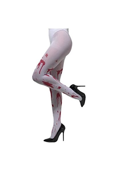 Smiffys Halloween Costume, White with Red, for Women, Universal Size