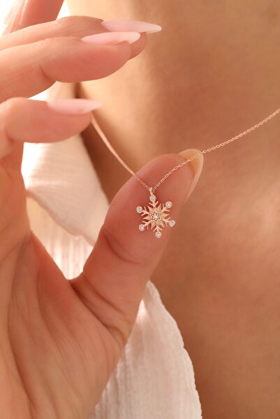 LOTUS JW 925 Ayar Gümüş Kar Tanesi Kolye - 925 Ayar Gümüş Kolye