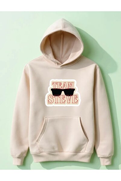 Vordevia Team Steve Stranger Things Printed Cotton 3 Thread Sh Fleece-Lined O...