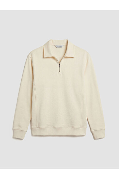 LC Waikiki Vizyon New Season Zippered Polo Neck Men's Sweatshirt