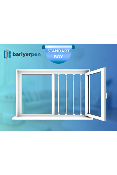 BARİYERPEN Pencere Güvenlik Bariyeri- 80cm-130cm Arası Uzayıp Kısalabilen Kor...