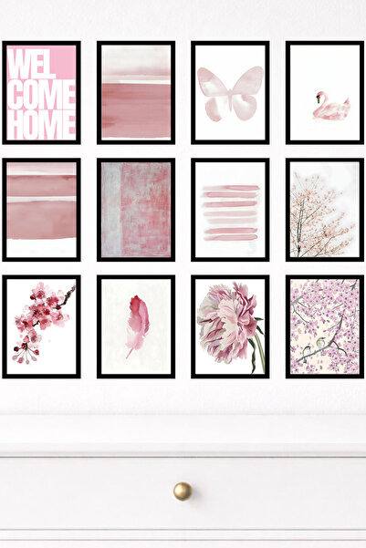 UNT 12-Piece Modern Wall Painting Set with Frame Appearance – 15X20 cm Mdf Uv...