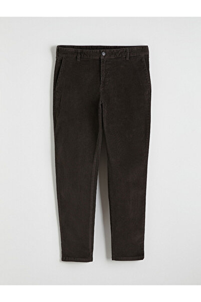 LC Waikiki Southbluekhaki Standard Fit Velvet Men's Trousers