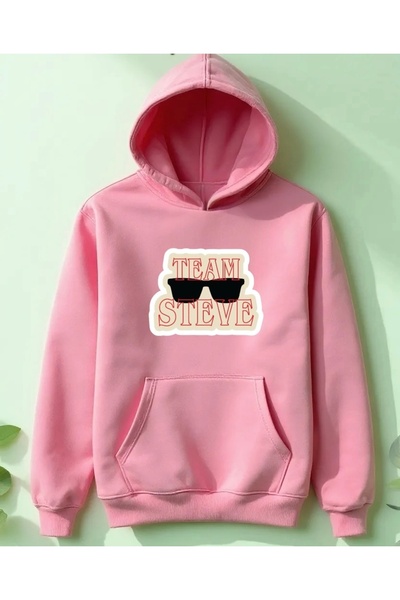 Vordevia Team Steve Stranger Things Printed Cotton 3 Thread Sh Fleece-Lined O...