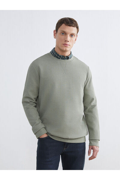 LC Waikiki RMZ GİYİM OFERTĂ DE SEZON Hanorac pentru bărbați, verde, cu guler ...