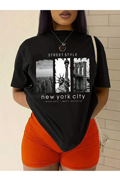 EYAX MODA NEW YORK RESİM BASKILI TİŞÖRT