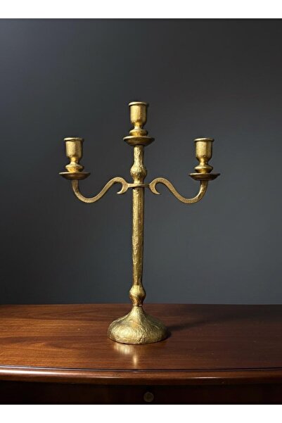 Mikasa Moor PİRİNÇ 3 KOLLU MUMLUK 43 cm