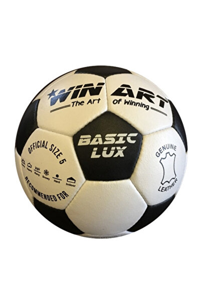 WİNART Minge de fotbal din piele naturala, marimea 5, Basic Lux