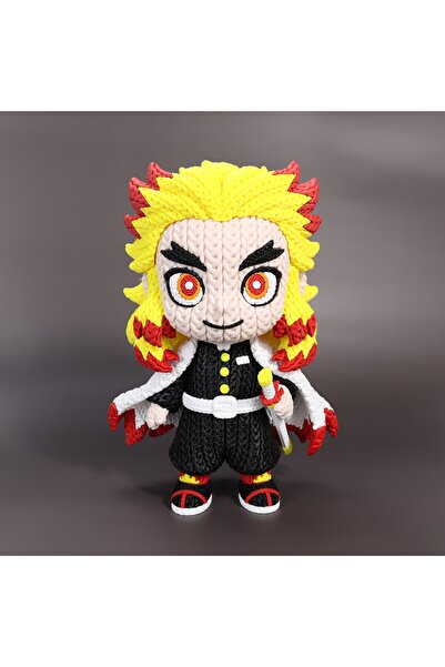 Fud3D تمثال رينغوكو كيوجورو من سلسلة قاتل الشياطين بمظهر محبوك 22 سم - مجموعة...