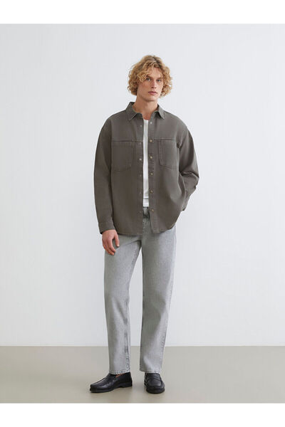 LC Waikiki بنطلون جينز رجالي من مجموعة إلسيفا باللون الرمادي 745 بقصة فضفاضة