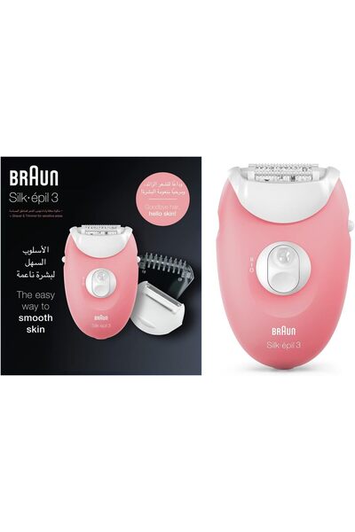 Braun Group جهاز إزالة الشعر براون سيلك-إبيل 3 3-440 مع 3 ملحقات، بما في ذلك ...