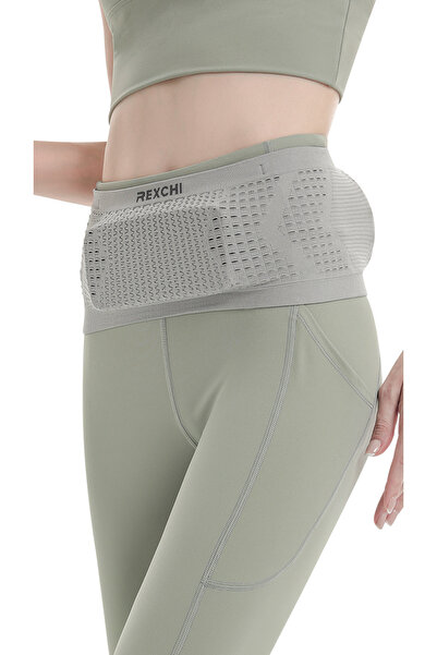 REXCHI Running bag with elastic pockets, breathable and non-slip, Grey