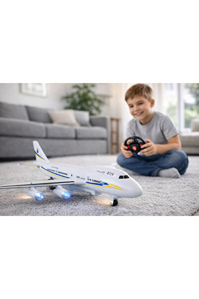 LEAN Τηλεχειριζόμενο επιβατικό αεροπλάνο με φώτα και ήχους + τηλεχειριστήριο ...
