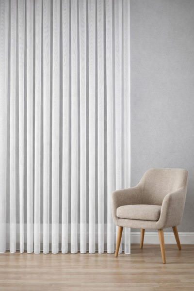 Ran Perde Etek Bantlı Ütü İstemeyen Tül - Ekru - Gümüş Simli - Pileli Dikim 1...