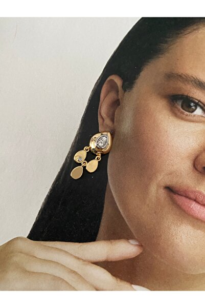 Pinery Jewels VIP SERİ - Zirkon Taşlı Küpe Çifti PJ