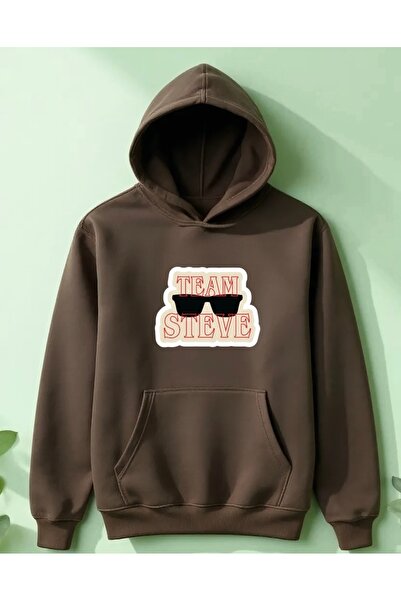 Vordevia سويت شيرت فريق ستيف سترانجر ثينجز مطبوع مصنوع من القطن بثلاثة خيوط م...