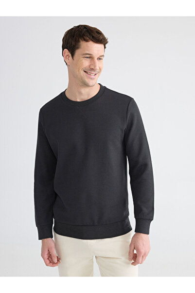 LC Waikiki RMZ GİYİM ΠΡΟΣΦΟΡΕΣ ΤΗΣ ΣΕΖΟΝΗΣ Ανδρικό φούτερ Anthracite Crew Neck