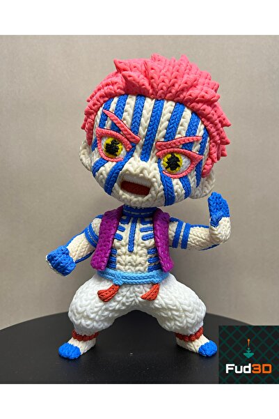 Fud3D تمثال أكازا من سلسلة قاتل الشياطين بمظهر محبوك 22 سم - مجموعة شياطين فاخرة