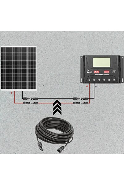 OEM 6mm solar conductor for photovoltaic panels, connector included, black co...