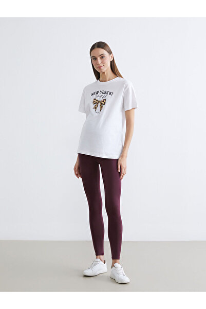 LC Waikiki Colanți de maternitate cu panouri pentru abdomen, cu culoarea prunei