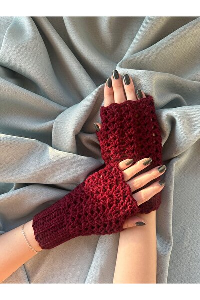 pun dore Dantel Detaylı El Örgüsü Parmaksız Eldiven – Standart Beden, Telefon...
