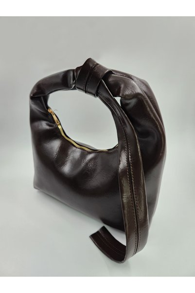 TUESFA Zippered Faux Leather Casual Women's Hand and Shoulder Bag