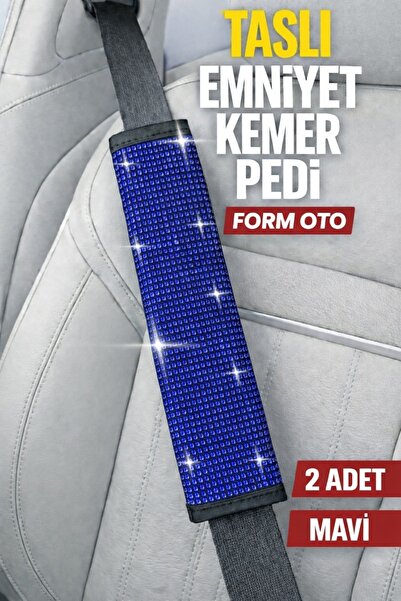 Form Full Taşlı Tüm Araçlara Uyumlu Daimond Taşlı 2 Adet Kemer Pedi Oto Akses...