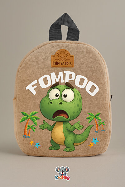 KidHug Dinosaur Printed Patterned Soft Backpack Plush Kindergarten – Nursery ...