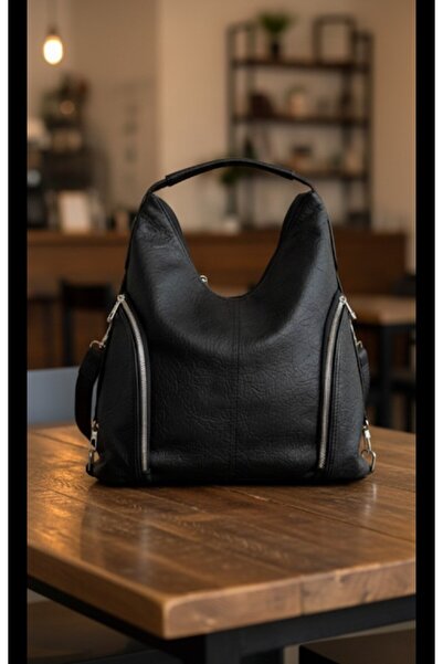 eflanmoda Geantă de umăr și rucsac pentru femei, căptușită cu piele artificia...