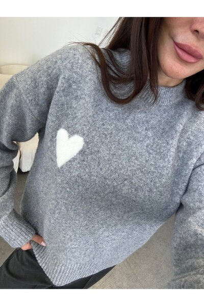 ALVOR Pulover cu logo inimă din amestec de lână