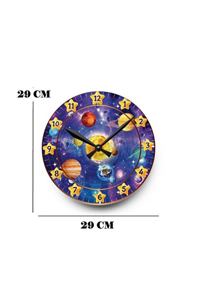 BASKIBAZAR Since 2020 Planets Printed Star Numbered Glass Children's Wall Clo...