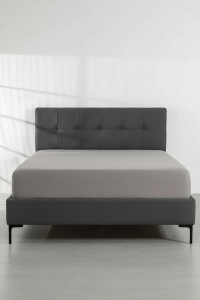 serelya Çift Kişilik Penye Lastikli Çarşaf - %100 Pamuk - 160 x 200 cm Vizon Renk