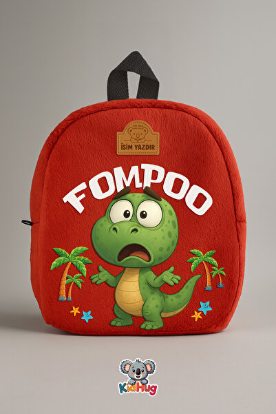 KidHug Dinosaur Printed Patterned Soft Backpack Plush Kindergarten – Nursery ...