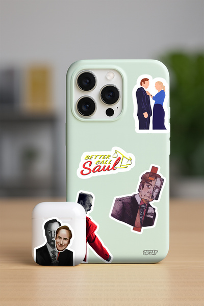 ZipZap مجموعة ملصقات فويل لاصقة بتصميم Better Call Saul للهواتف وأجهزة الكمبيوتر المحمولة ودفاتر اليوميات (21 قطعة)