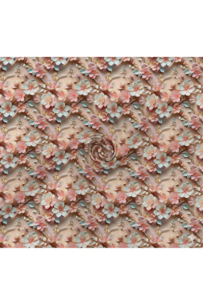 podyum baskı 3D Pink Floral Patterned Digital Printed Upholstery Sofa Fabric,...