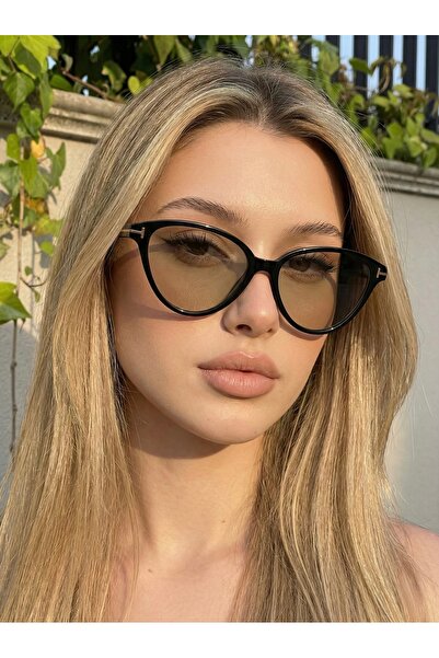 RAWEN EYEWEAR Rw Sofy Cat Eye Black Nude Women's Sun with Glass Accessories |...