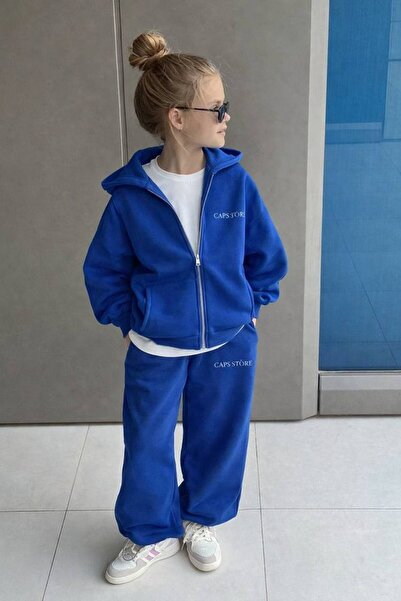 MİO Unısex 3 İplik Şardonsuz Basıc Fermuarlı Alt Üst Takım- Günlük Rahat