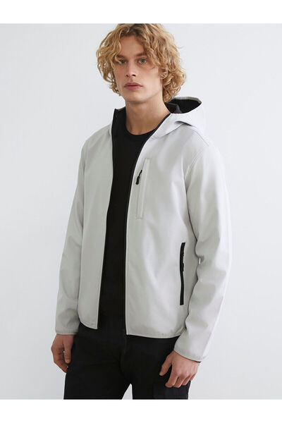 LC Waikiki Gray Standard Fit Hooded Men's Coat