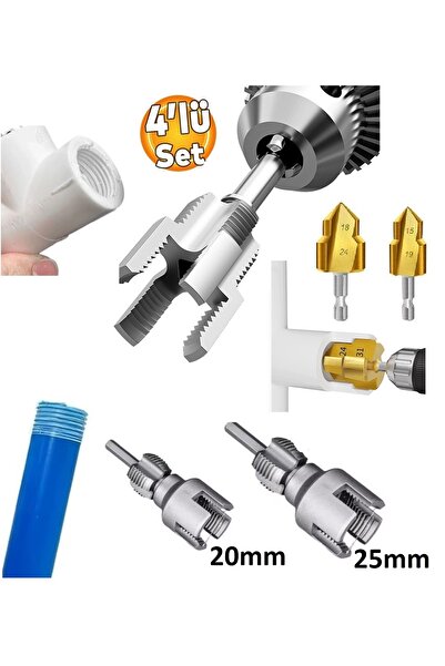 Depolife PPRC Plastik Pvc Boru Diş Açma Aparatı 20mm 25mm Borulara iç ve dış ...