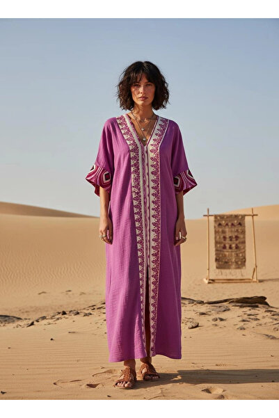 Su Koleksiyon Rosemary Muslin Kaftan Sıklamen