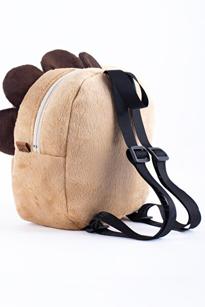KidHug Aslan Nakışlı Yumuşak Peluş Çanta Anaokulu – Kreş Çantası 0–8 Yaş Çocuk Sırt Çantası Okul Öncesi