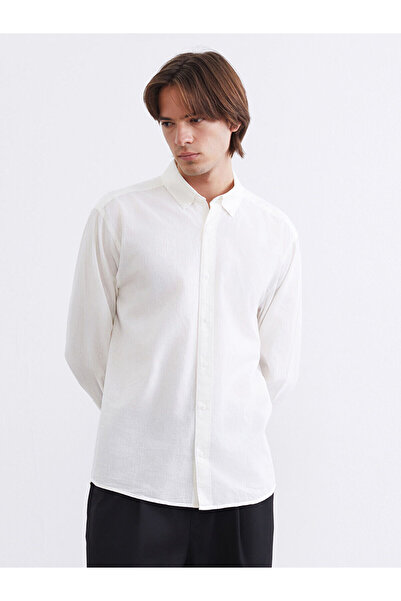 LC Waikiki Lcw Vision Regular Fit Linen Look Men's Shirt