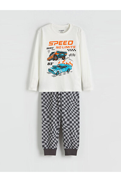 LC Waikiki Vrhunski set pidžama za dečake sa printom i okruglim izrezom za no...