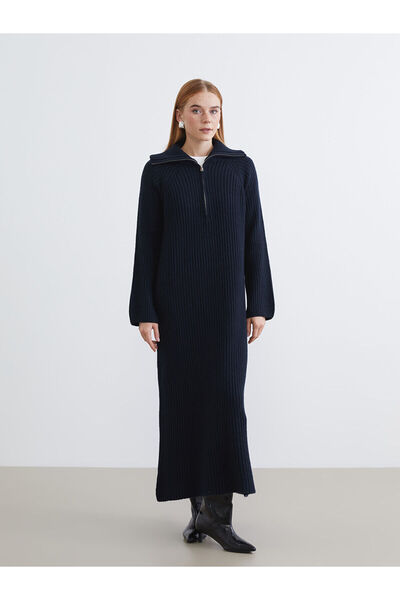 LC Waikiki Peak New Season Polo Neck Knitwear Dress