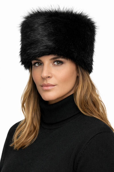 Develioğlu Γυναικείο καπέλο χειμερινό καλπάκι από ψεύτικη γούνα