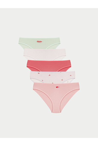 LC Waikiki Özmarka Chiloți de bikini imprimați pentru sezonul nou, pachet de 5