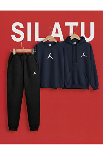 SILATU Hooded Zero Collar Tracksuit Set