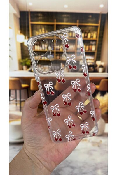 Vip Case غطاء شفاف متوافق مع تيكنو سبارك 10 برو بنمط الكرز، مقاوم للصدمات مع ...