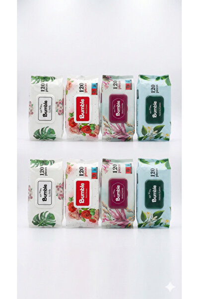 Bumble 8-Pack Mixed Value Pack - 8 x 120 Sheets Wet Wipes